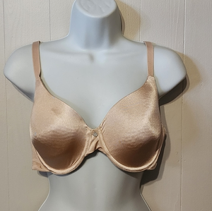 Breezies 40B Bra Padded Underwire Wide Straps Beige A309108
